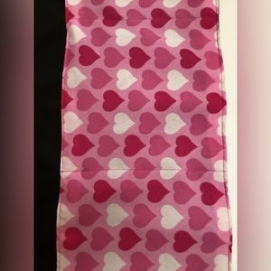 Heart Love Pink Waitress Server Waist Half Apron Black 3 Pockets & Tie Back New